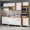 Cozinha Modulada Balcao Pia 251 cm Vitoria Cinamomo Branco ARMoveis
