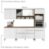 Cozinha Modulada Completa 05 Peças 20058 Atacama Branco ARMoveis