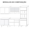 Cozinha Modulada Completa 05 Peças 20058 Atacama Branco ARMoveis