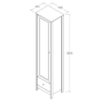 Cristaleira 1 Porta Vidro 1 Gaveta 180x43 cm E962 Branco Dtall