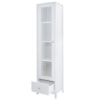 Cristaleira 1 Porta Vidro 1 Gaveta 180x43 cm E962 Branco Dtall