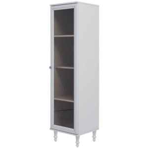 Cristaleira 1 Porta Vidro Pes Madeira 151x40 cm E963 Branco Dtall Cristaleira 1 Porta Vidro Pes Madeira 151x40 cm E963 Branco Dtall