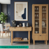 Cristaleira 180X80 cm E Aparador 100 cm Aura Pes Madeira Maciça Hanover Artesano