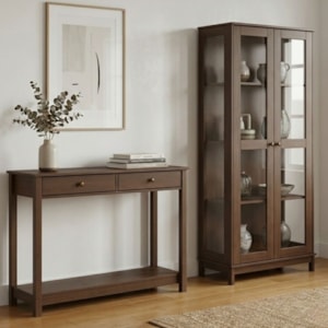 Cristaleira 1963 E Aparador 1960 Madeira Macica Taeda Cafe Festra