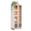 Cristaleira 2 Portas 1 Gaveta Guanabara 176x72 cm Off White Freijo Colibri