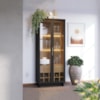 Cristaleira 2 Portas 1 Gaveta Guanabara 176x72 cm Preto Noce Milano Colibri