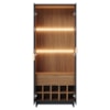 Cristaleira 2 Portas 1 Gaveta Guanabara 176x72 cm Preto Noce Milano Colibri