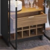 Cristaleira 2 Portas 1 Gaveta Guanabara 176x72 cm Preto Noce Milano Colibri