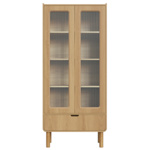 Cristaleira 2 Portas 180X80 cm Pes Madeira Maciça 28105 Hanover Artesano