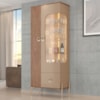 Cristaleira 2 Portas Com LED 1 Gaveta Stella 180X72 cm Fendi Freijo BECHARA