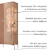 Cristaleira 2 Portas Com LED 1 Gaveta Stella 180X72 cm Fendi Freijo BECHARA