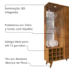 Cristaleira 2 Portas Com LED E Adega Elba 180X90 cm Naturalle BECHARA