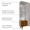 Cristaleira 2 Portas Com LED E Adega Elba 180X90 cm Off White Naturalle BECHARA