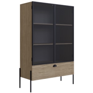 Cristaleira 2 Portas Em Aço E 1 Gaveta York Hanover Artesano Cristaleira 2 Portas Em Aço E 1 Gaveta York Hanover Artesano