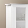 Cristaleira 2 Portas Vidro 1 Gaveta 180x80 cm E954 Branco Dtall