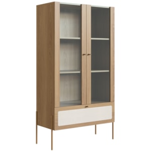 Cristaleira 2 PT Vidro 1 GVT Pes Metal 28963 Hanover Artesano Cristaleira 2 PT Vidro 1 GVT Pes Metal 28963 Hanover Artesano