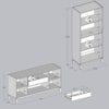 Cristaleira 2P Vidro Balcao Buffet 4P 1G Tauari Concret Milani Store