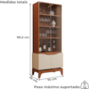 Cristaleira 4 Portas 182x74 cm Joile Freijo Off White DJ MOVEIS