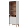 Cristaleira 4 Portas 183x70 cm Jurere Off White Matte Freijo Colibri