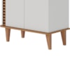 Cristaleira 4 Portas 183x70 cm Jurere Off White Matte Freijo Colibri