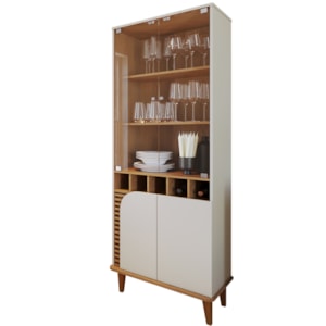 Cristaleira 4 Portas 5 Nichos Jurere Freijo Off White Matte CLB Cristaleira 4 Portas 5 Nichos Jurere Freijo Off White Matte CLB