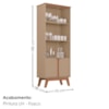 Cristaleira 4 Portas Madri 180x70 cm Fendi Freijo BECHARA
