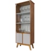Cristaleira 4 Portas Madri 180x70 cm Naturalle Off White BECHARA