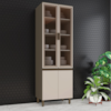 Cristaleira 4 Portas MDF 221X72 cm Connect C71 Duna Cristal Henn