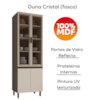 Cristaleira 4 Portas MDF 221X72 cm Connect C71 Duna Cristal Henn