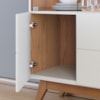 Cristaleira 4 Portas Noronha 183x72 cm Off White Matte Freijo Colibri