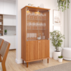 Cristaleira 4 Portas Vidro 176X85 cm MDF Cinamomo MOLCI