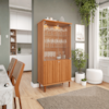 Cristaleira 4 Portas Vidro 176X85 cm MDF Cinamomo MOLCI