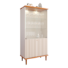Cristaleira 4 Portas Vidro 176X85 cm MDF Cinamomo Off White MOLCI