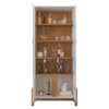 Cristaleira 4 Portas Vidro e Aparador 4 Portas 2 Gavetas Lizz Off White Cedro DCASA