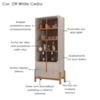 Cristaleira 4 Portas Vidro e Aparador 4 Portas 2 Gavetas Lizz Off White Cedro DCASA
