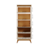 Cristaleira 4 Portas Vidro LED 180x70 cm Paraty Off White Amendoa MOBLER