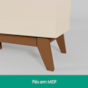 Cristaleira 4 Portas Vidro LED 180x70 cm Paraty Off White Amendoa MOBLER