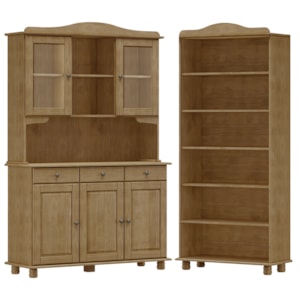 Cristaleira 5 Portas Estante Livreiro Madeira Maciça Freijo Milani Store Cristaleira 5 Portas Estante Livreiro Madeira Maciça Freijo Milani Store