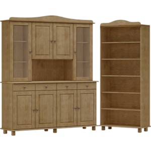 Cristaleira 8 Portas Estante Livreiro Madeira Maciça Freijo Milani Store Cristaleira 8 Portas Estante Livreiro Madeira Maciça Freijo Milani Store