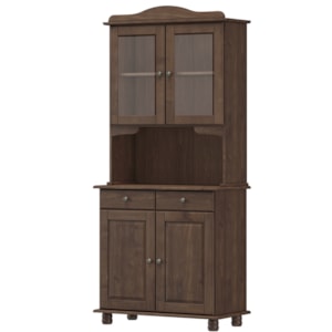 Cristaleira Madeira Maciça 4 Portas 88 cm 8926 Cafe Milani Store Cristaleira Madeira Maciça 4 Portas 88 cm 8926 Cafe Milani Store