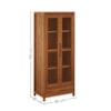 Cristaleira Madeira Macica Taeda Com LED 190X80 cm 1554N Rustico Escuro Festra