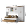 Dormitorio Infantil 3 Peças Flex 990180 Branco Nature PLLA