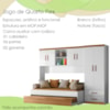 Dormitorio Infantil 3 Peças Flex 990180 Branco Nature PLLA