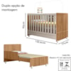 Dormitorio Infantil Completo 3 Peças 99210 Nature Off White PLLA