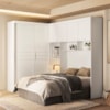 Dormitorio Modulado Casal 6P 242X173 cm Florenca Branco Moval