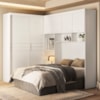 Dormitorio Modulado Casal 6P 242X173 cm Florenca Branco Moval
