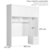 Dormitorio Modulado Casal 6P 242X173 cm Florenca Branco Moval