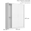 Dormitorio Modulado Casal 6P 242X173 cm Florenca Branco Moval