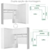 Dormitorio Modulado Casal 6P 242X173 cm Florenca Branco Moval