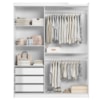 Dormitorio Modulado Casal 6P 242X173 cm Florenca Branco Moval
